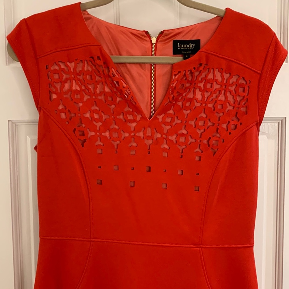 Laundry, red cutout dress. Size 8